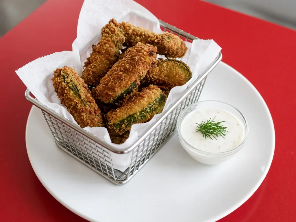 Fried pickle spears at Golden Fish & Chips Hamilton